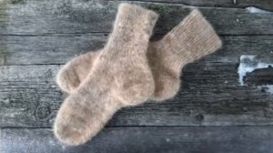 Носки из собачьей шерсти. Прядение. Вязание.
