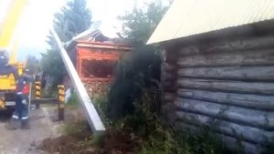 Установка ж/б опоры лэп 0,4 кВ