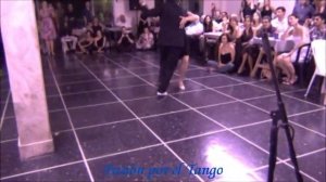 CORINA DE LA ROSA y JULIO BALMACEDA bailando la milonga NO HAY TIERRA COMO LA MIA en FLOREAL MILONG