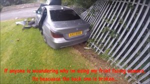 BMW CAR CRASH SCENE *40MPH? REALLY?* KTM 640 SUPERMOTO