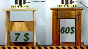 HYDRAULIC PRESS VS EXPENSIVE AND CHEAP STOOL, WHICH IS STRONGER