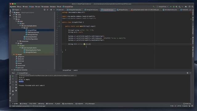 ArrayUtils class in Apache commons 2 example смотреть онлайн