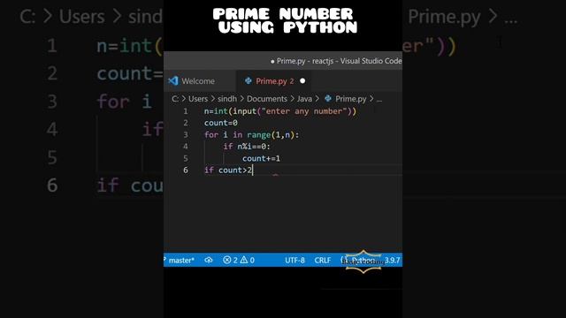 Prime number using Python