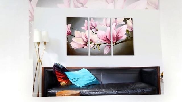 Картина модуль «Нежные магнолии» хороший образец товаров для дома смотреть онлайн