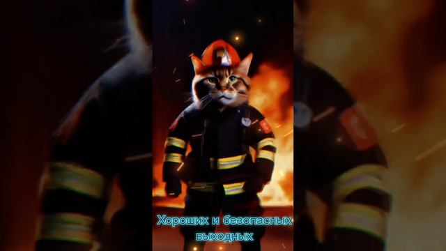 ♥️ Коты-пожарные МЧС России желают хороших выходных #Хороших_выходных #МЧСКубань #КотыПожарные