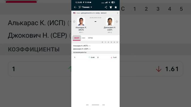 Атр Цинциннати 2023 финал , Карлос Алькарас - Новак Джокович. Прогноз на матч