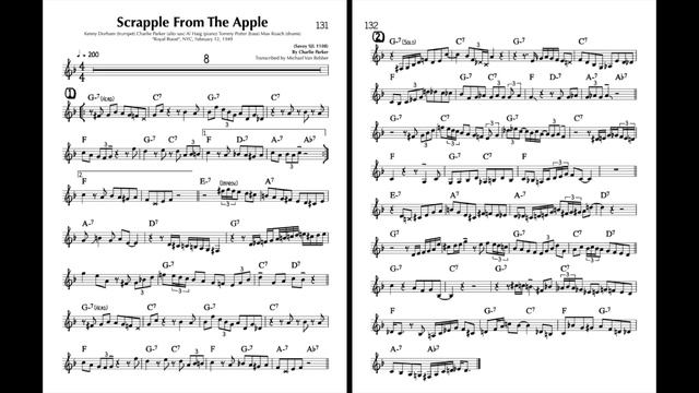 Scrapple from the Apple -from "Charlie Parker 60 Melodies and Solos" book (Omnibook) - Concert Pitc смотреть онлайн