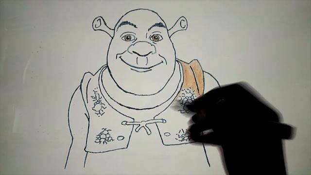 Как нарисовать Шрека. Шрек. Рисуем и раскрашиваем.Познавательное рисование смотреть онлайн