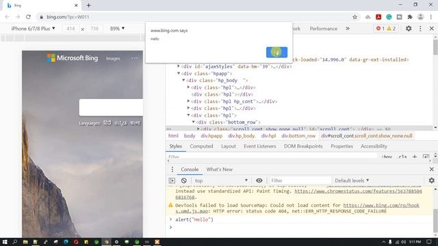 How to write Java script code in browser