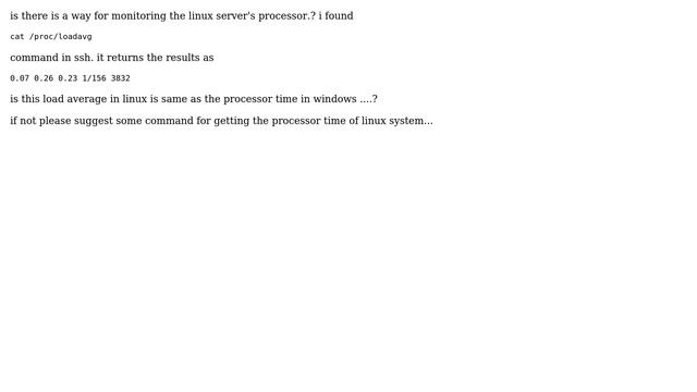 Is linux's "load average" comparable to Windows' "processor time"? смотреть онлайн