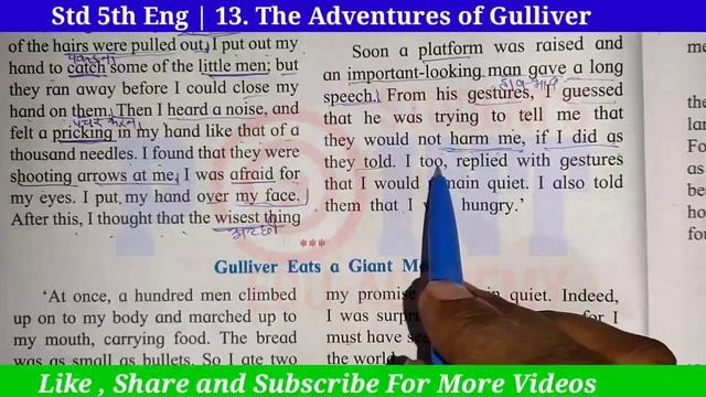 Lesson 13 The Adventures of Gulliver, Class 5 English Balbharti, Student Point Academy, Maharashtr смотреть онлайн