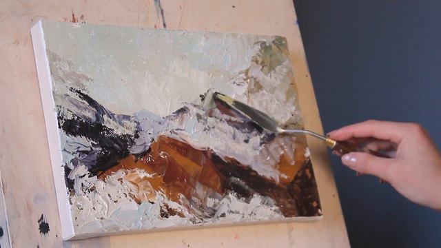 Живопись маслом - Палитра ножом | пробую новую технику смотреть онлайн