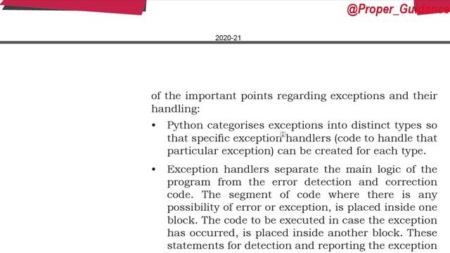Class-XII COMPUTER SCIENCE | Exception Handling in Python Programming Language| NCERT Study Materia