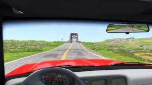 Автомобиль против деревянной баррикады BeamNG Drive