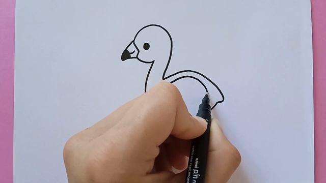 Как нарисовать фламинго