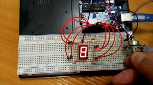 Arduino Uno. Семисегментный индикатор. Отображение цифр.