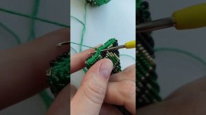 замена нити. Как добавить  нить при вязании из бисера. МК. Браслет из бисера