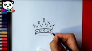 How to draw a Crown Easy | Как нарисовать корону | Як намалювати корону