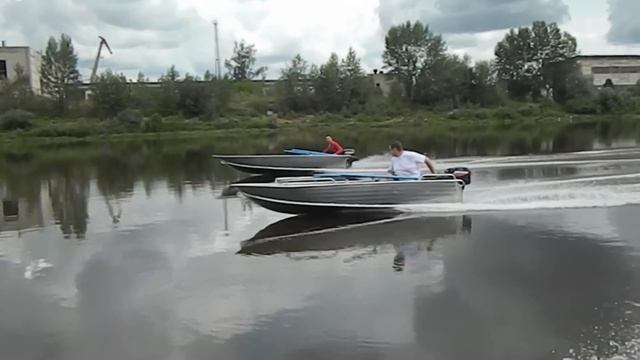 "Вятбот" покоряет Вятку. Моторная лодка Wyatboat 390M смотреть онлайн