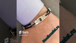 Zancan EXB 280 R N Мужской браслет из каучука с вставками золота