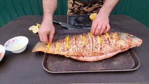 Сазан на  гриль смокере