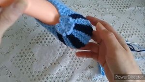 Детские пинетки спицами/легко и просто.