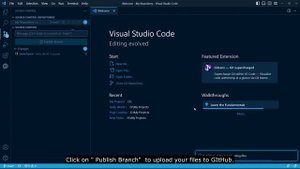 Upload Project To Github With Visual Studio Code