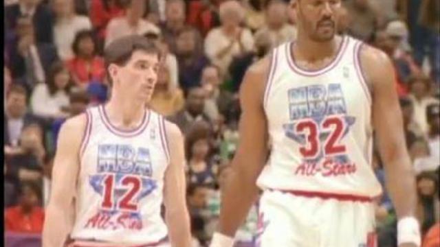 NBA - John Stockton and Karl Malone win the 1993 All Stars Game MVP смотреть онлайн