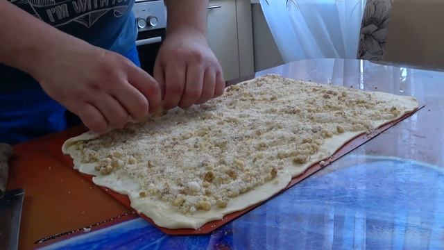 Очень простое печенье из слоенного теста с грецким орехами ти гата#Гата #Вкусно #Простой рецепт смотреть онлайн