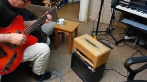 Самодельный гитарный ламповый усилитель 15 ватт клон Matchless Spitfire.  Ретро гитара Jolana Rubin