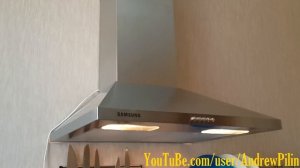 Вытяжка Samsung HDC 6145BX установка, первый взгляд, отзыв.