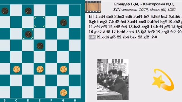 Блиндер Борис Маркович. Гроссмейстер СССР по русским шашкам.