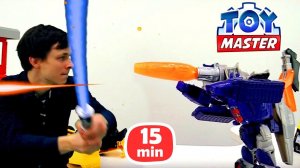 Видео про игрушки - ТойМастер. Гальватрон против всех! Роботы трансформеры для мальчиков