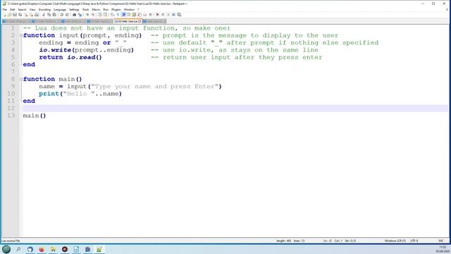 An Adventure Game in C#, Python and Lua Part 03 смотреть онлайн