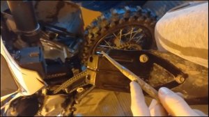 Установка грязевика (брызговика) на питбайк кайо мини 125.