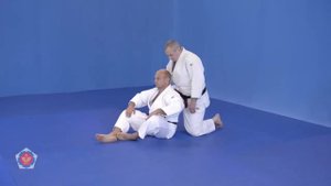 (Ката ха джимэ) Kata ha jime - удушение сзади отворотом, выключая руку