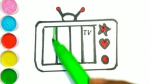 How To Draw a TV for Kids || Как нарисовать телевизор для детей || كيفية رسم تلفزيون للأطفال