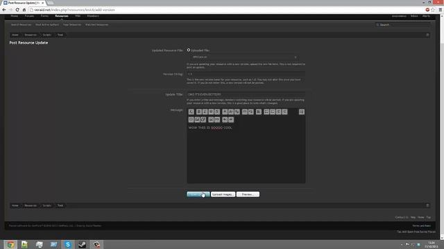 Upload your scripts in style :P