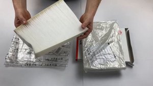 Сравнение оригинального фильтра салона VAG 1H0819644B vs SAKURA CA3102