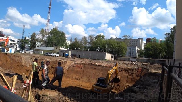 Строительство нового корпуса Центра гигиены || Советский р-он, ул. Кулибина, д. 11 || Август 2023