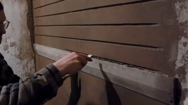 Штукатурка печки. Имитация кирпичной кладки.
