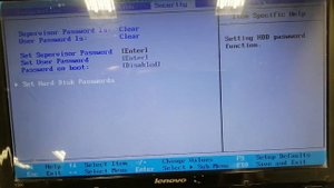 Menu BIOS lenovo ideapad Y560