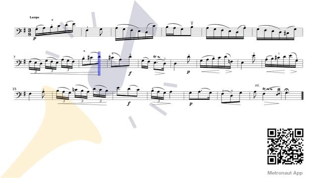 Marcello - Sonata No.2 Op.1 - 3. Largo [Cello Sheet Music] смотреть онлайн