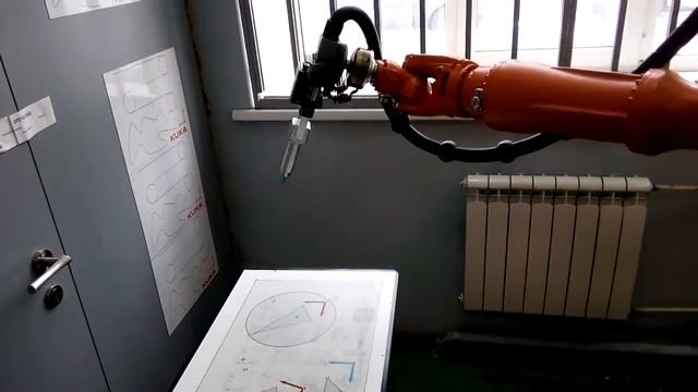 Упражнение с тругольником и ориентацией инструмента Робот KUKA (Писал программу не я, а мой коллега смотреть онлайн