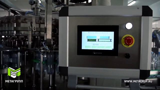 Линия розлива газированной воды в ПЭТ до 2,0 л.  DCGF32-32-10 производительность 3500 бут-час.