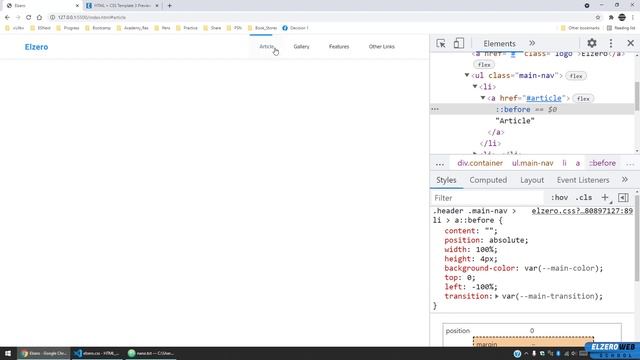 [Arabic] HTML & CSS Template Three 2021 - #04 - Header Section Part 2