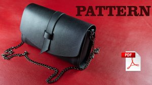 Кожаный клатч | Выкройка PDF | Making a DIY Leather black clutch