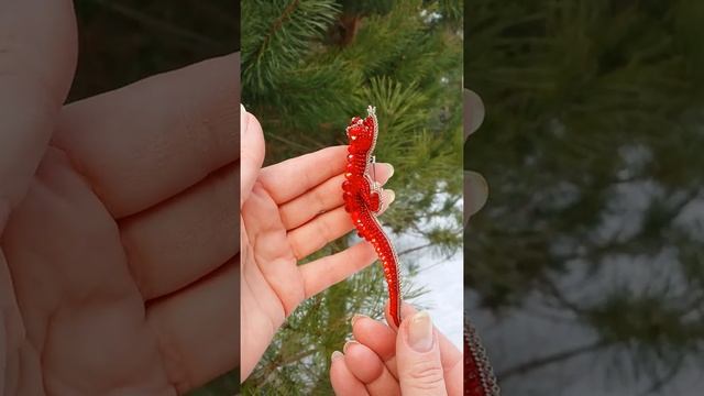 Брошь из бисера ящерица. Мастер класс уже на канале | brooch beads handmade Lizard