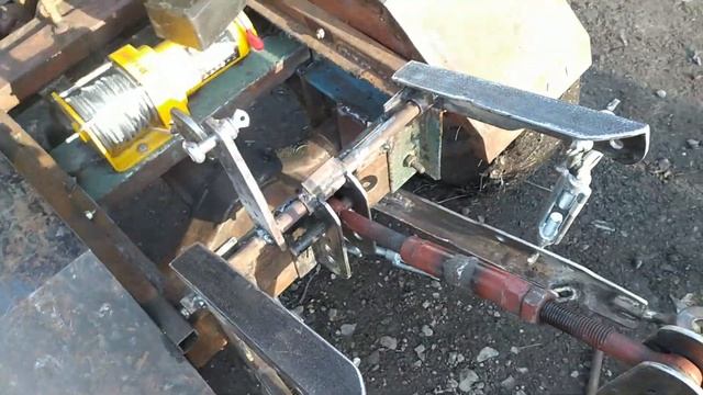 НАВЕСКА НА МИНИ ТРАКТОР!!! Лебедка вместо гидравлики. смотреть онлайн