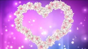 Amazing Heart of animated white flowers Сердце из цветов Футажи HD